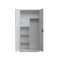 China Supplier Yellow 2 Door Metal Wardrobe / Steel Clothes Cabinet